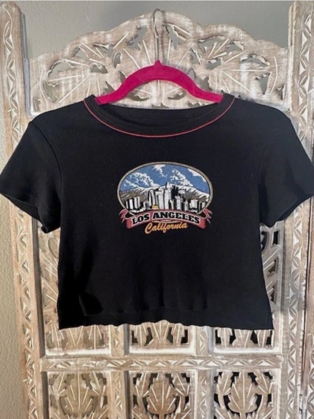 John Galt Brandy Melville Los Angeles, CA Black Cropped T-Shirt - One Size